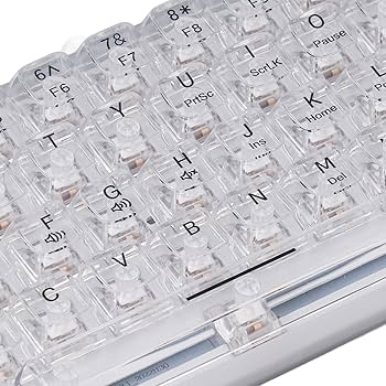 CLAVIER MECANIQUE GAMING MAGMA FIORA F61 CRYSTAL WHITE-SWITCH ARGB WIRELESS